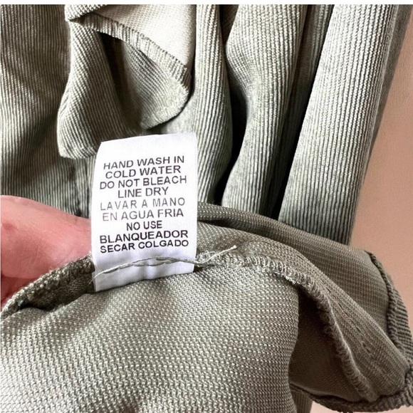 Entro green button up dress women’s size 1X - Picture 2 of 7